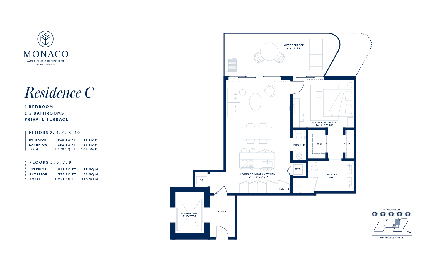 Monaco Yacht Club Residence C Floor Plan